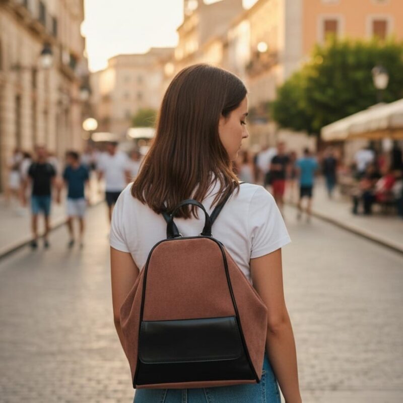 Mochila Urbana "Duo Texture" – Elegancia y Funcionalidad en Piel