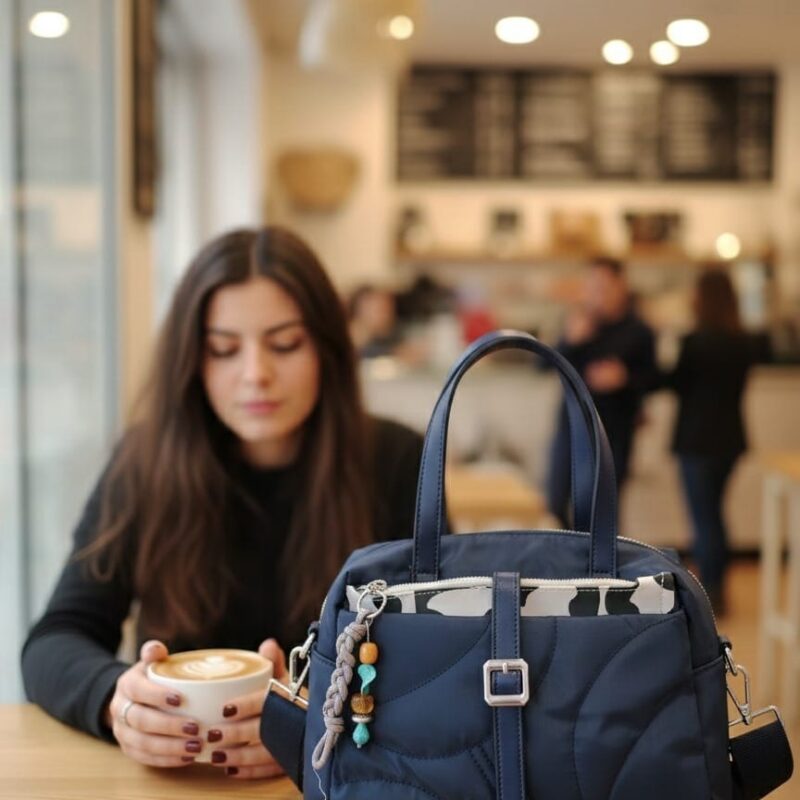Bolso de Mano "Blue Velvet" – Estilo Acolchado y Versatilidad Total
