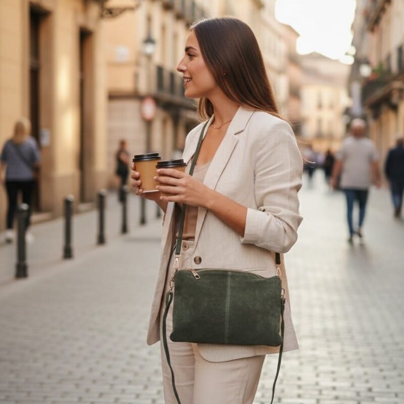 Bolso "Suede Essential" –  Piel Vuelta Suavidad y Estilo Boho-Chic