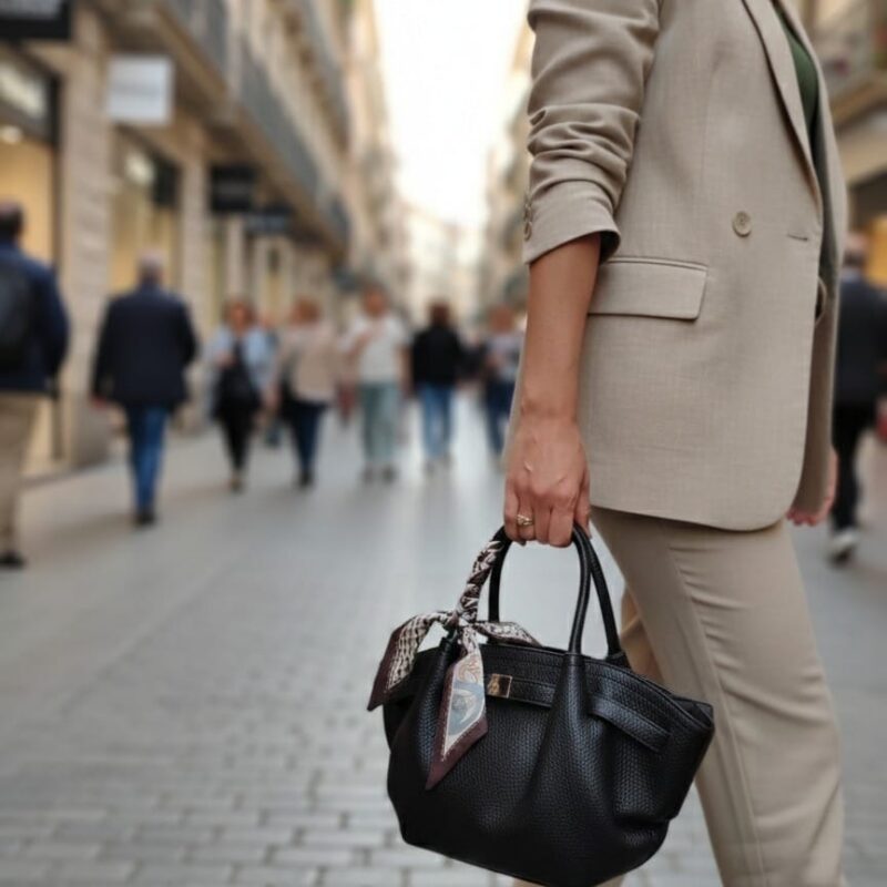 Bolso de Mano "City Elegance" – Textura Granulada y Estilo Atemporal