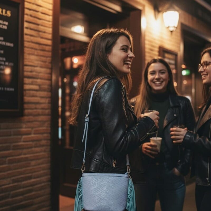 Bolso Bandolera "Night Out" – Estilo Boho con Flecos y Textura Espiga